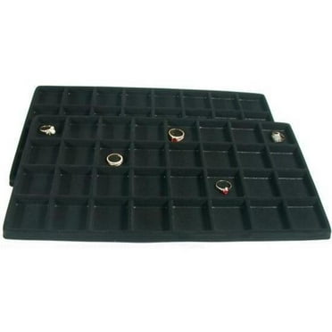 FindingKing 4 Black Trays Charm Display & Jewelry Travel Case Box KIT-780 